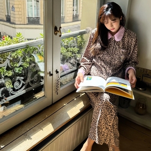 性感纯欲风豹纹天丝绵绸睡衣女款 高级感莱赛尔家居服 2025新款 夏季
