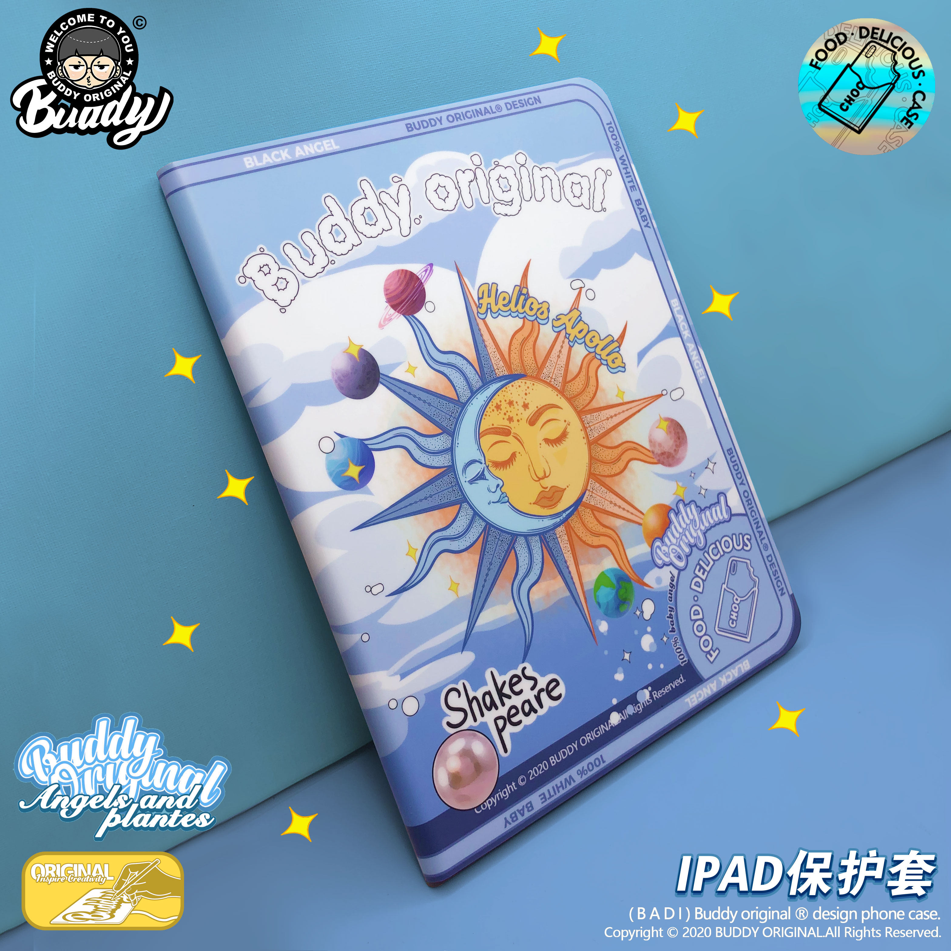 BUDDY原创天使ipad2020保护套适用苹果air4平板带笔槽11寸mini5