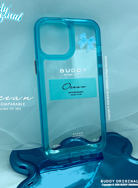 BUDDY原创蓝色香水适用iphone13promax手机壳12透明苹果11简约xs