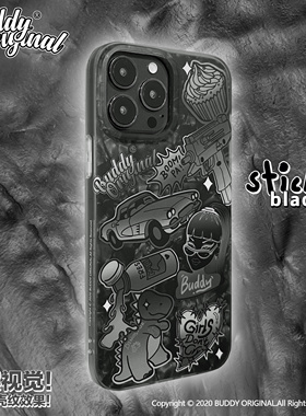 BUDDY原创贝壳纹Stickers适用iPhone16promax手机壳13苹果15新款14软壳12ins高级