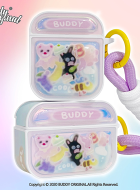 BUDDY原创变色画适用airpods耳机保护套3代苹果耳机保护壳pro二代磁吸软壳4代高级