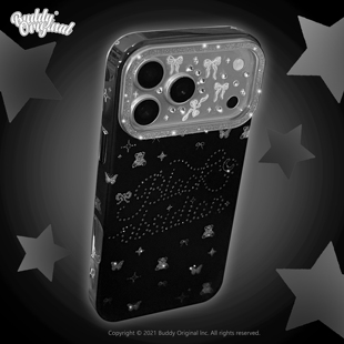 BUDDY原创黑闪闪适用iphone17promax手机壳苹果16pro个性 16promax保护套15promax高级16 17pro新款