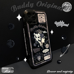 BUDDY原创女王适用苹果14promax手机壳iphone15欧美13透明12女