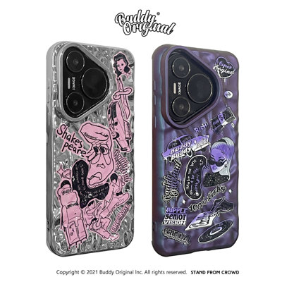 原创华为波纹贴纸P70pro手机壳