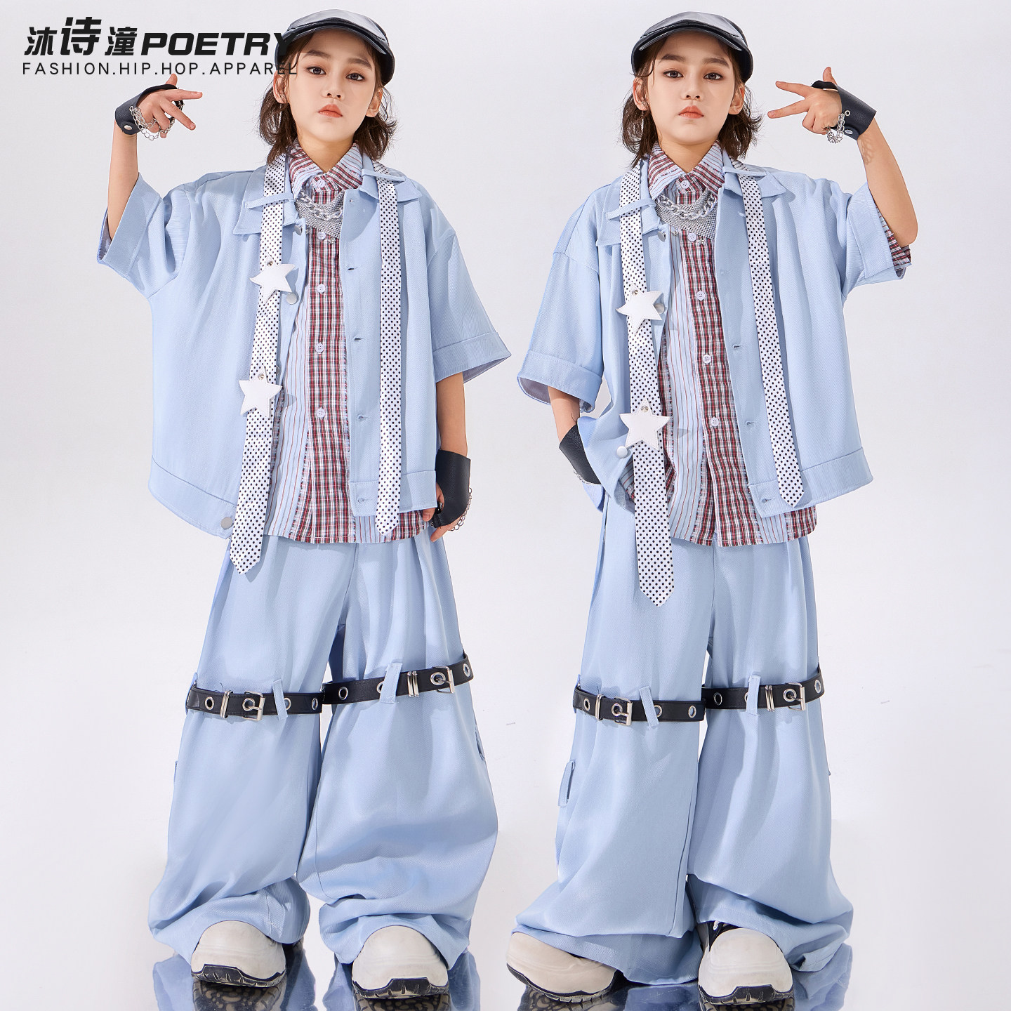 儿童街舞潮服男大童hiphop嘻哈演出服六一表演服少儿潮炫酷帅炸街