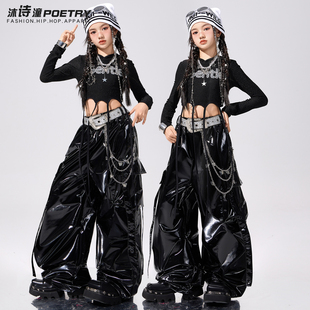 旦演出服套装 爵士舞女童服装 潮酷时髦少儿jazz街舞酷辣女孩秋冬元