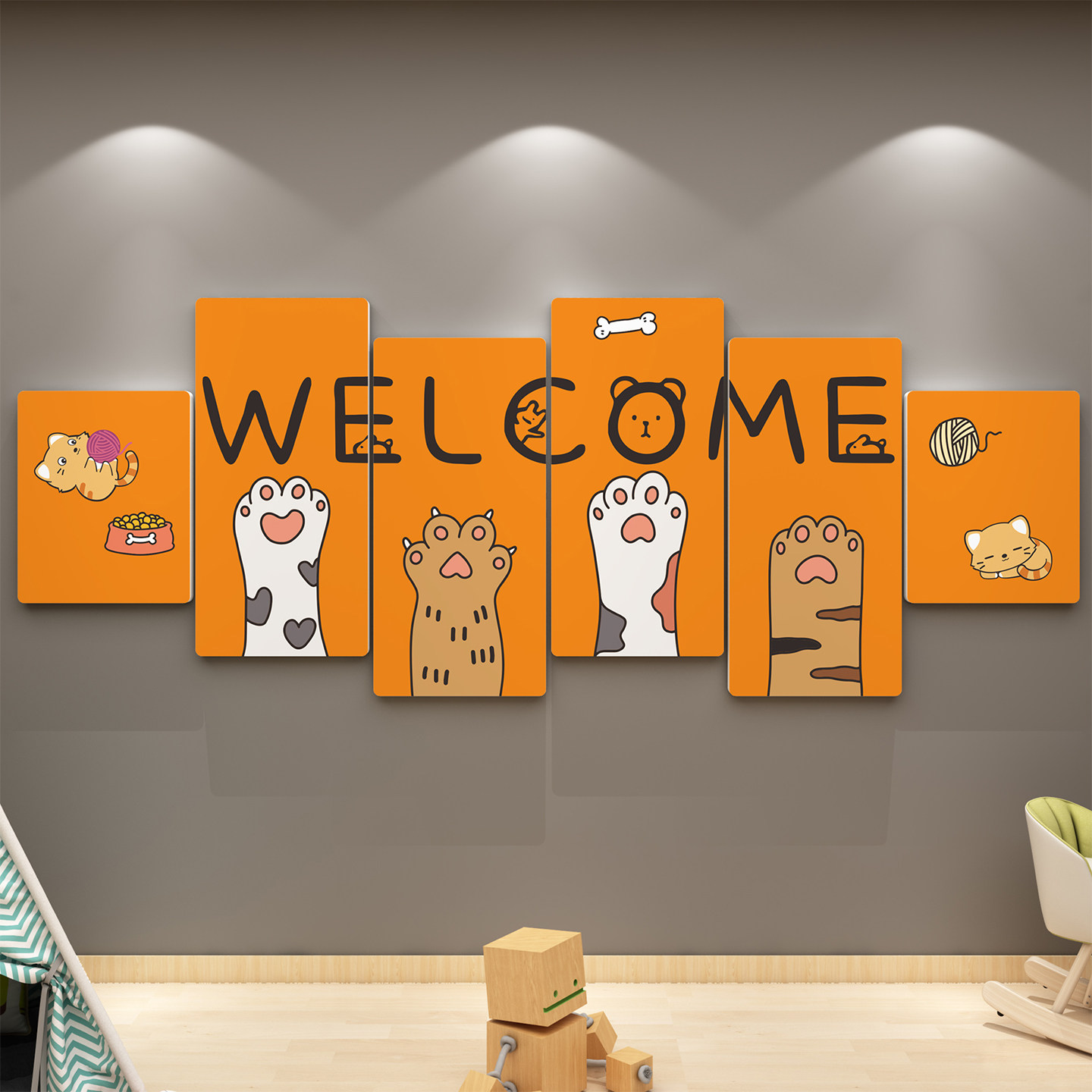 网红宠物店墙面装饰猫狗咖医院文化背景墙形象布置品吧台挂壁画贴,家居饰品,文化墙贴,淘宝优惠券,粉丝福利购,淘宝优惠卷