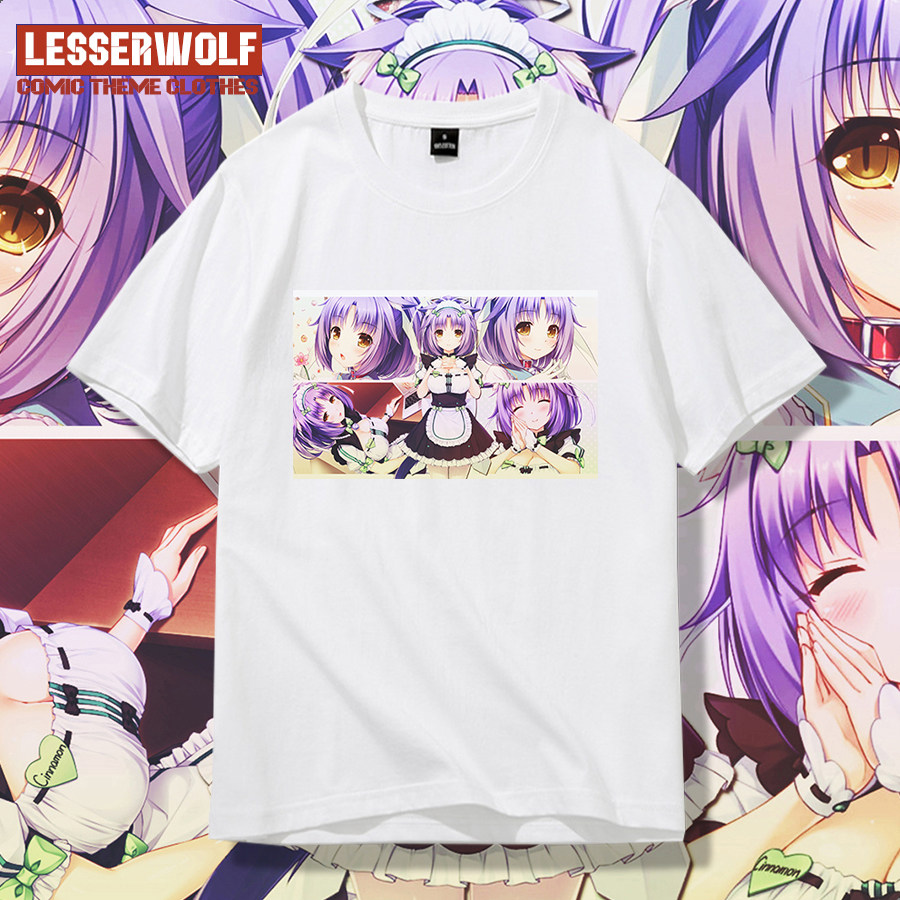 nekopara猫娘乐园cinnamon桂夏季短袖t恤男女联名t-shirt 46
