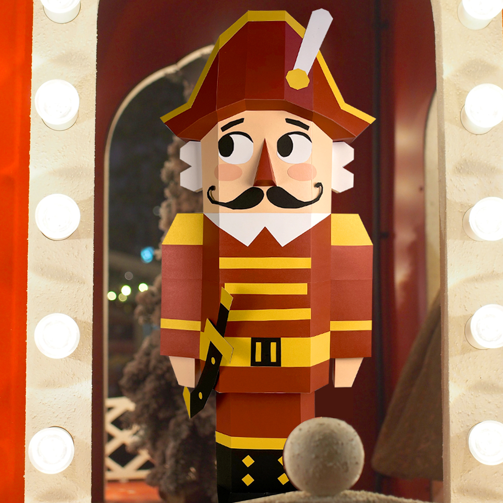 9米 圣诞节创意手工折纸胡桃夹子摆件小卫兵店铺大号士兵装饰