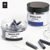 半句BANJU欧规通用墨囊黑色蓝黑色墨水30支50支装 可替换墨胆方便即插即用不堵墨不漏墨适用欧标通用口径钢笔