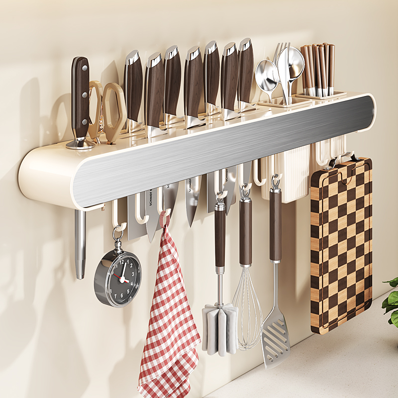 【快速沥水】多功能刀具收纳架