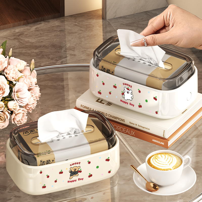 【加厚耐摔】多功能桌面纸巾盒