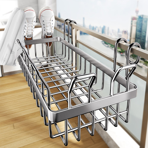 【一挂即用】阳台晒鞋架栏杆架子