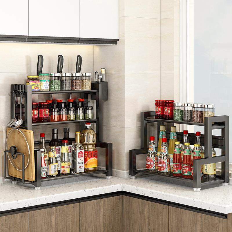 不锈钢多功能厨房调料品置物架
