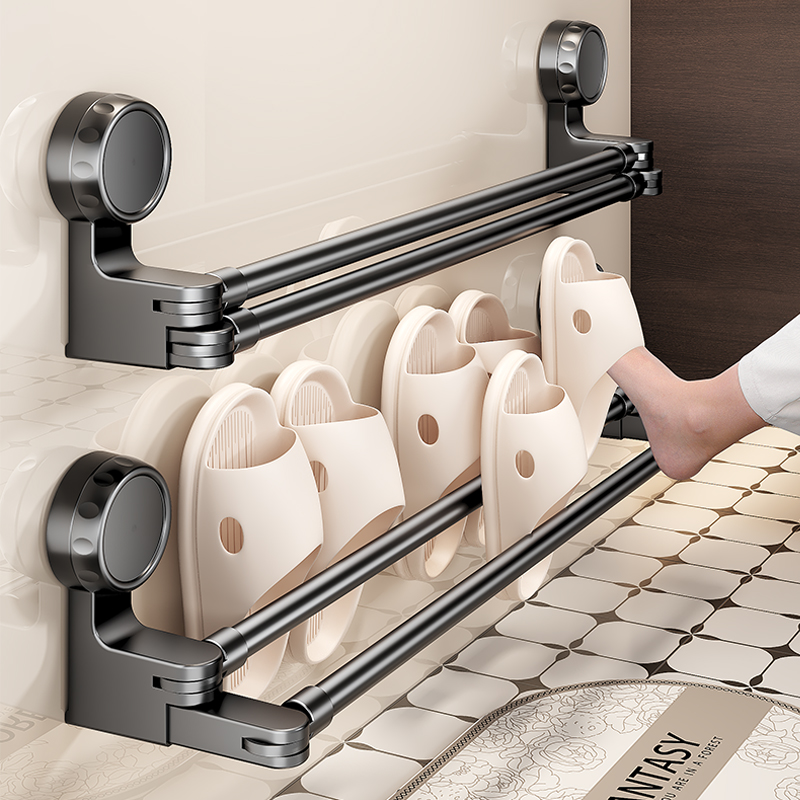 【掉落包赔】免打孔吸盘双层鞋架