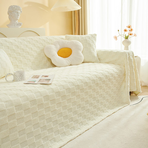 牛奶绒沙发盖布一毯多用