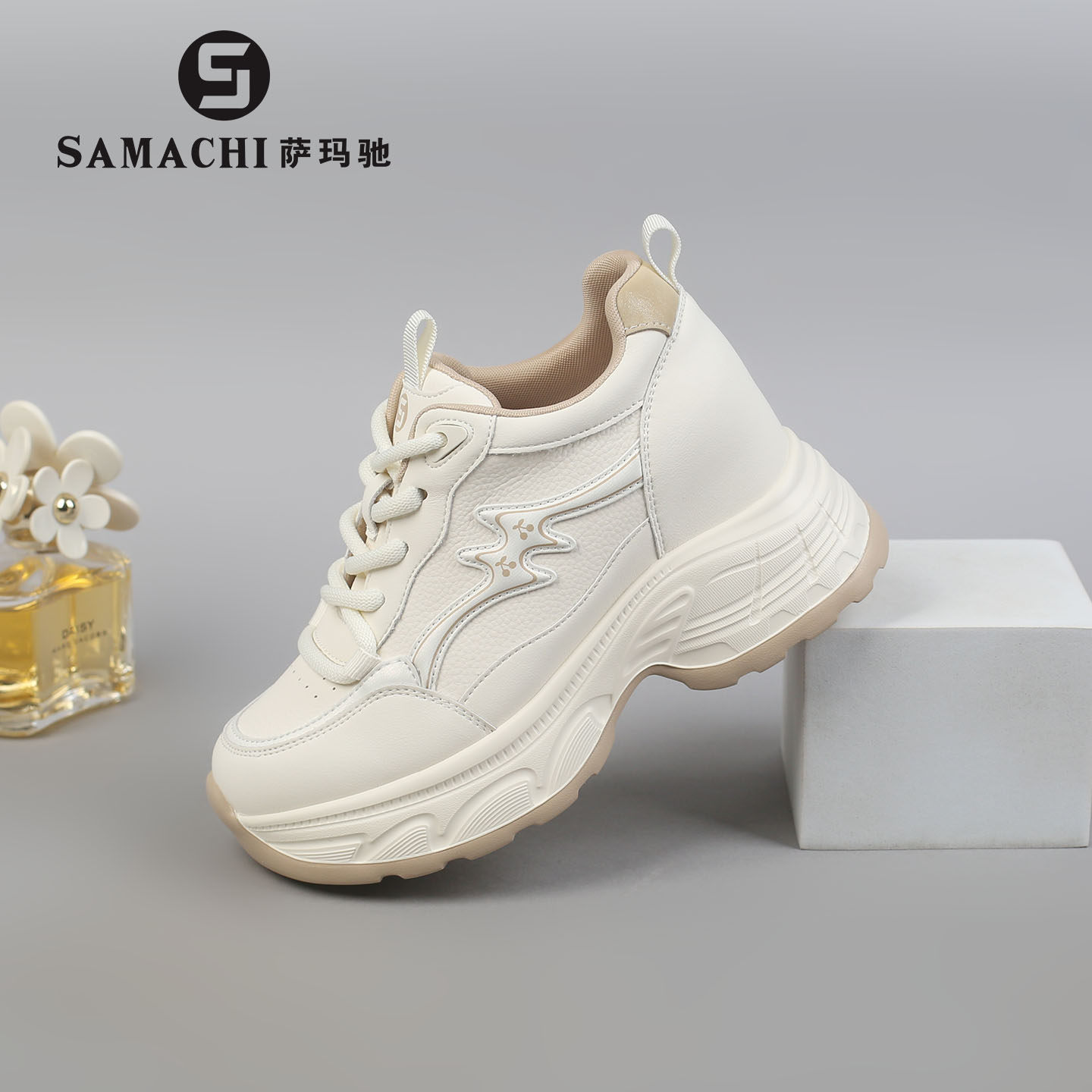 萨玛驰内增高老爹鞋女春季2016年新款厚底休闲鞋小个子显高运动鞋,女鞋,老爹鞋,淘宝优惠券,粉丝福利购,淘宝优惠卷