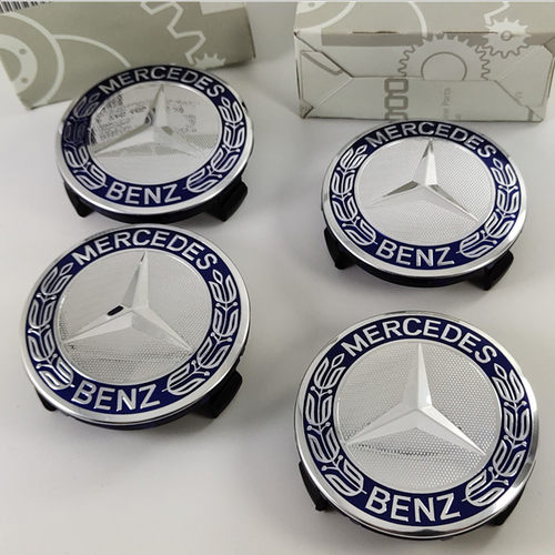 适用奔驰轮毂盖标S300C200E320lR400ML350轮胎中心标轮胎标志车标