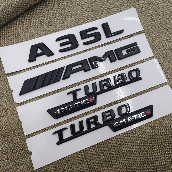 奔驰A级A35LA45亮黑色车标