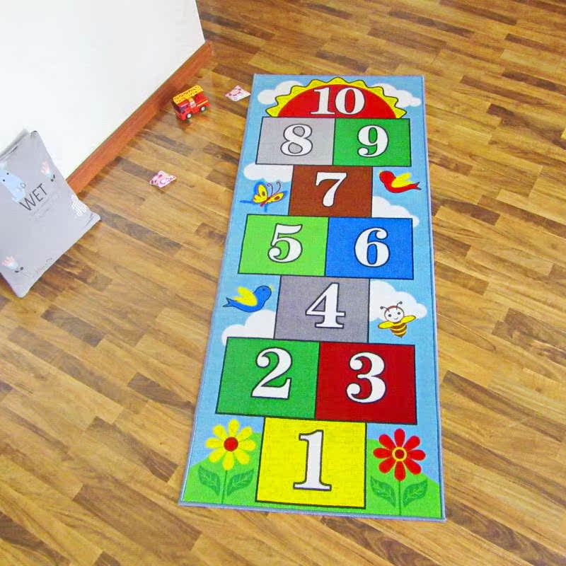 跳房子兒童地毯地墊包郵跳格子遊戲可愛卡通兒童房運動防滑可機洗在類目 居家布藝, 地毯中 - 來自Buy2taobao.com提供專業的淘寶代購服務