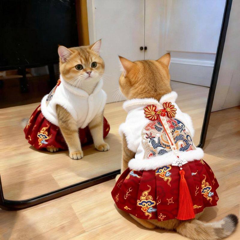 猫咪秋冬季保暖宋制汉服
