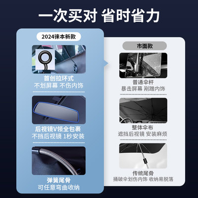 徕本适用特斯拉ModelY3X/S丫遮阳伞汽车遮阳前挡窗帘防晒隔热专用