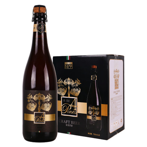 【精酿】四棵松精酿啤酒750ml*6瓶装国潮好货整箱≥6.5%vol/16°P