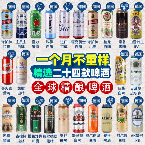 全球精酿组合500ml*24罐啤酒