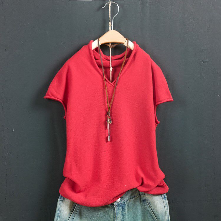 Knitted half sleeved woman literature Hooded Short sleeved Sweater Thin section 2019 Summer wear new pattern cotton material jacketin the Women's clothing/Boutique , Wool sweater  category - from Buy2taobao.com to provide professional Taobao agent buy service