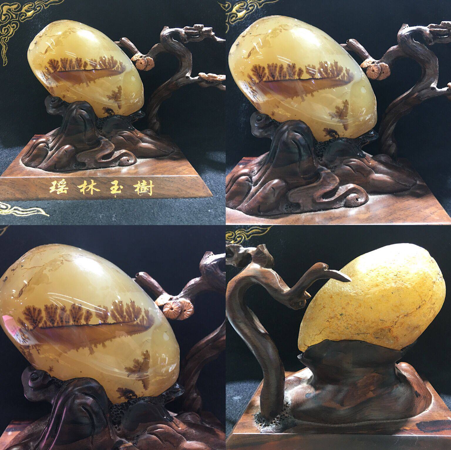 【祺星海洋玉髓】马达加斯加海洋玉髓草花风景 收藏品 原石大摆件