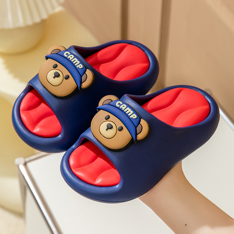 卡通可爱儿童夏季洗澡厚底凉拖鞋