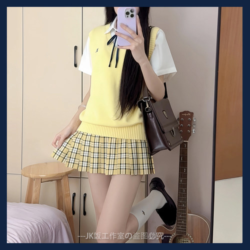 川岛私立学院小杏中JK制服套装夏