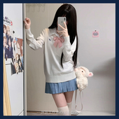 原创川岛私立学院jk毛衣春秋水济中火星JK针织衫 套头辣妹日系开衫