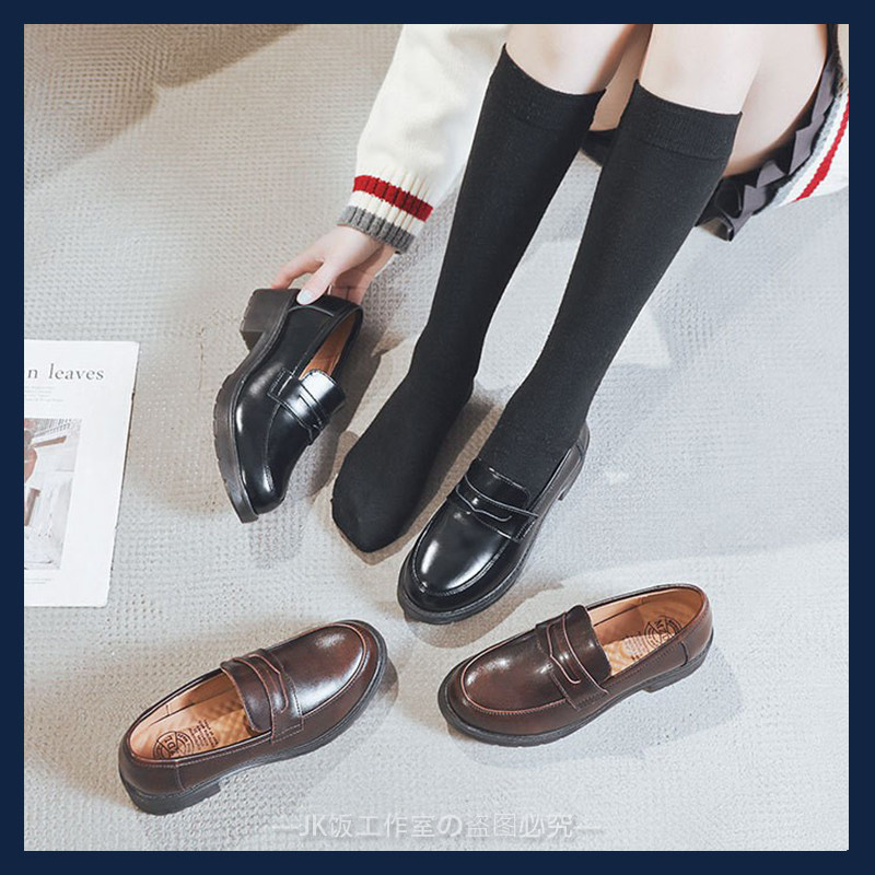 小皮鞋女2026春夏新款中跟乐福鞋单学生学院风jk制服鞋日系英伦风