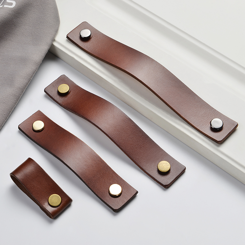 加厚衣柜门抽屉皮质把手