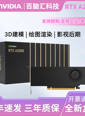 英伟达RTX A2000丽台12G盒装6G建模渲染NVIDIA专业绘图设计师显卡
