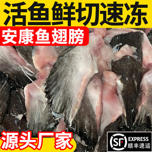 新鲜安康鱼翅膀鱼鳍现切现发