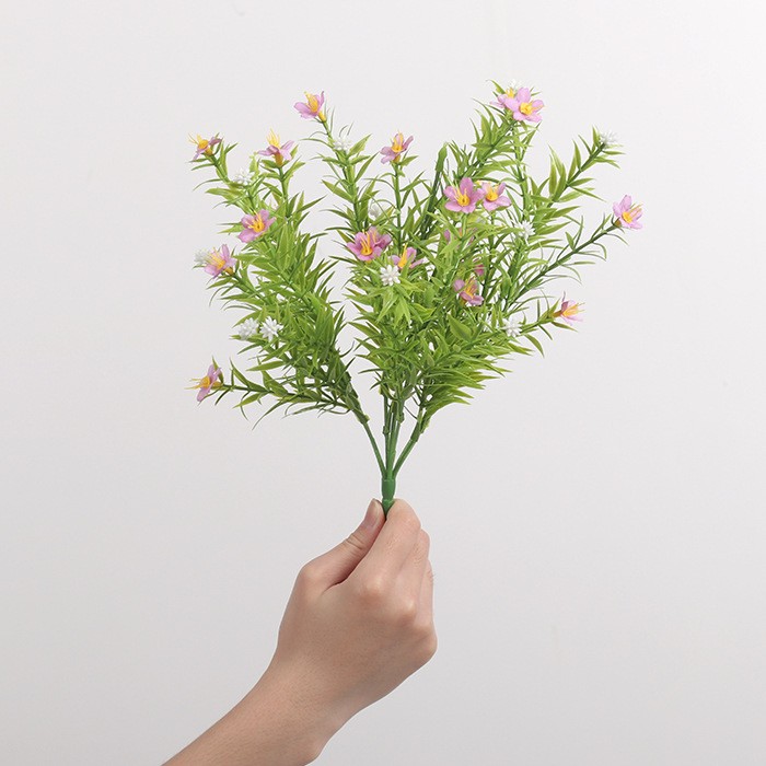 满天星仿真花假花塑料小把束客厅摆设婚礼盆栽摆件餐桌塑料装gd02