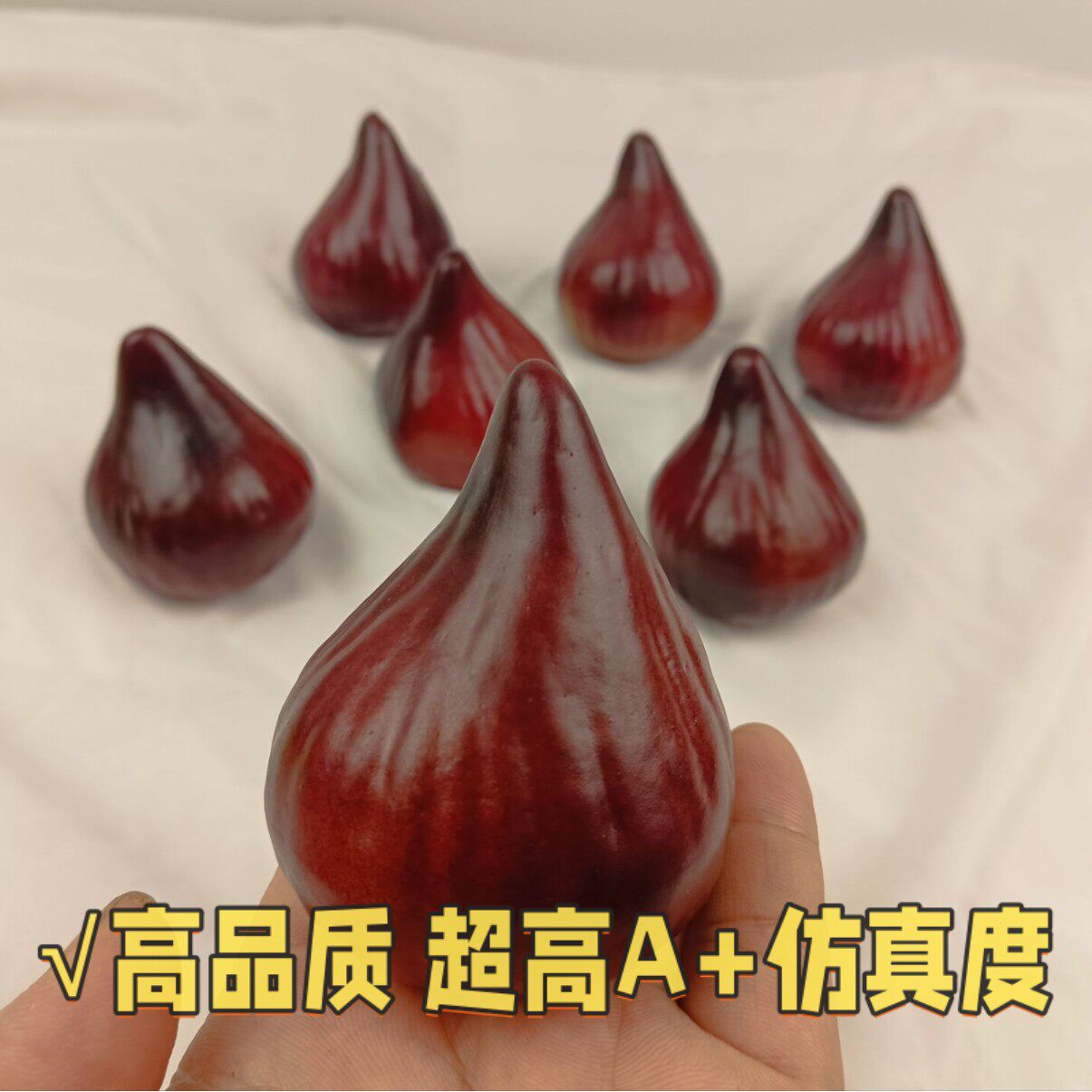 仿真无花果莲雾模型柠檬橙子苹果香蕉假水果摊装饰拍摄道具摆AG15