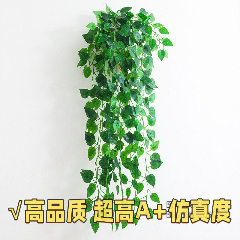 仿真绢布绿萝叶 壁挂花藤 室内海棠叶藤蔓装饰植物墙假花吊兰AG65