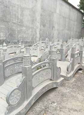 石桥汉白玉石雕小桥大理石别墅景观小石桥庭院中式流水石拱桥摆件