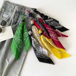 方巾挂饰嘻哈裤链子配饰街舞表演丝巾腰带方巾男孩腰链爵士舞女潮