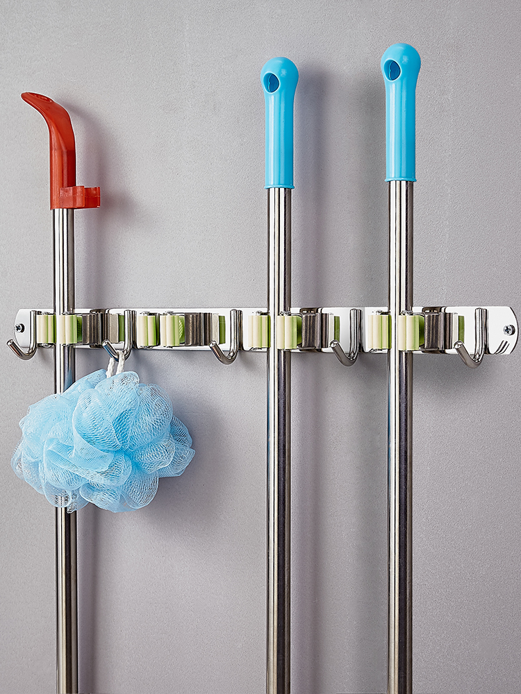 拖把挂钩免打孔卫生间扫把拖布