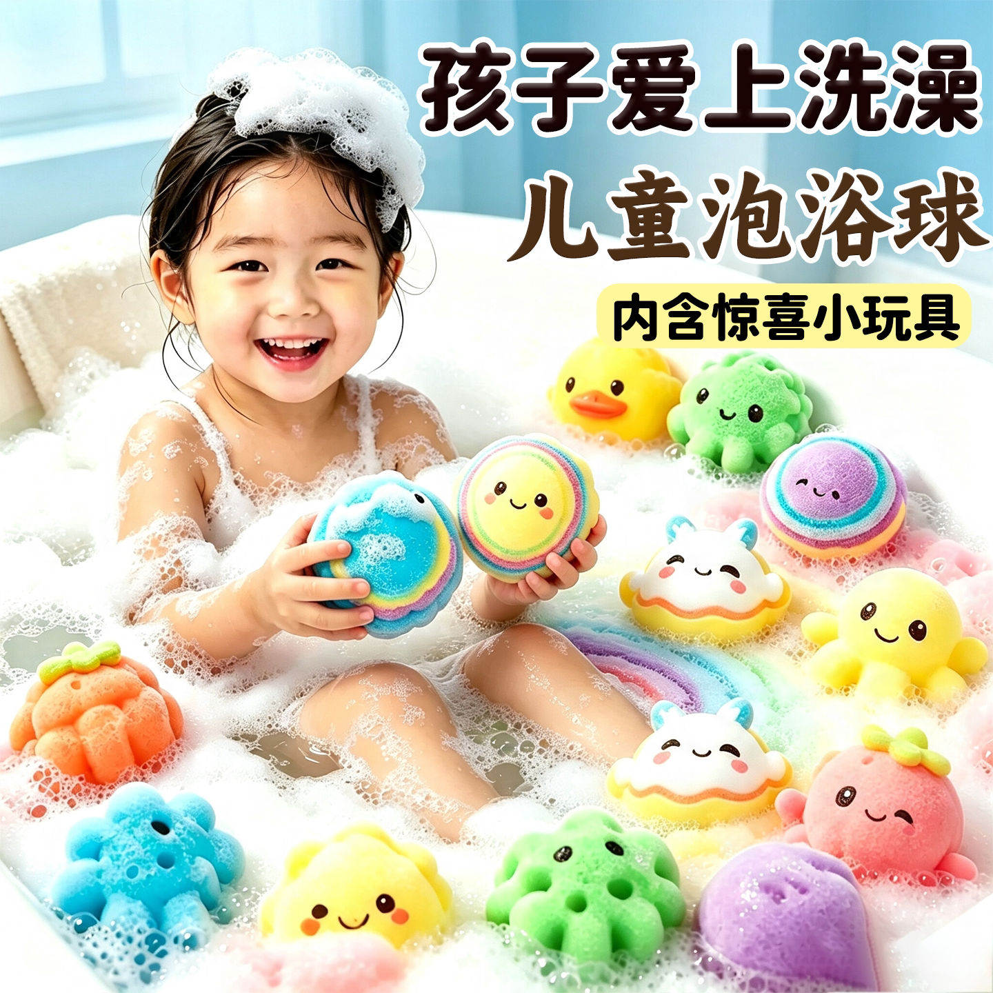 儿童沐浴球浴花大号洗澡球泡泡浴
