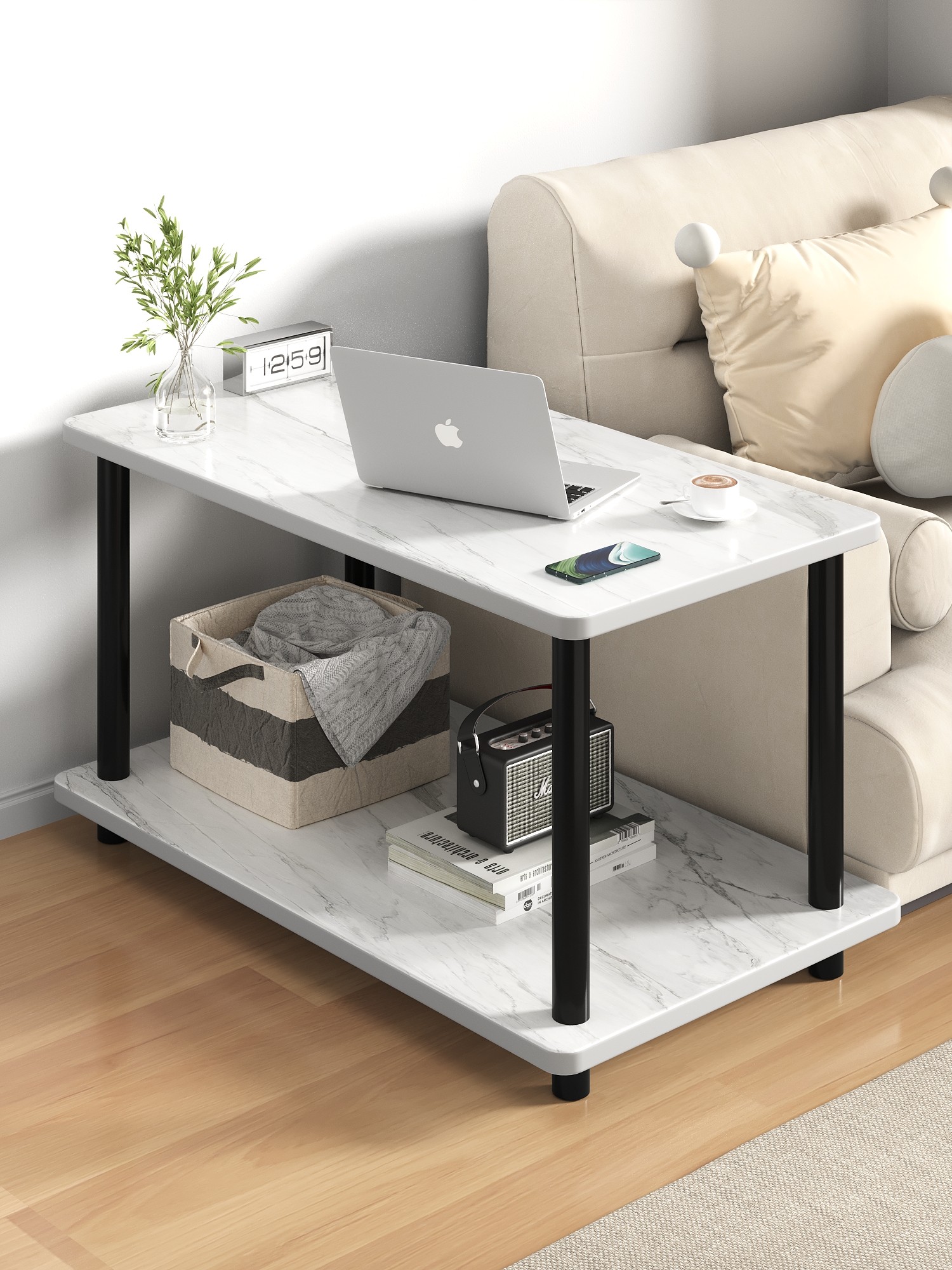 沙发边柜侧边柜小桌子边几置物架小户型客厅家用床头边桌茶几方桌