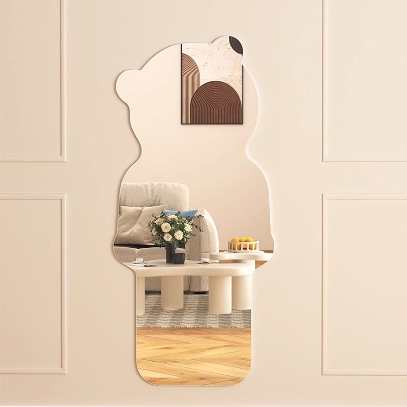 小熊压克力挂墙全身全身镜家用卧室软镜子贴墙自粘异形衣柜全身镜,住宅家具,穿衣镜,淘宝优惠券,粉丝福利购,淘宝优惠卷