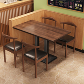 餐桌餐饮商用吃饭桌子快餐店小吃店桌椅组合奶茶店咖啡桌简约饭桌