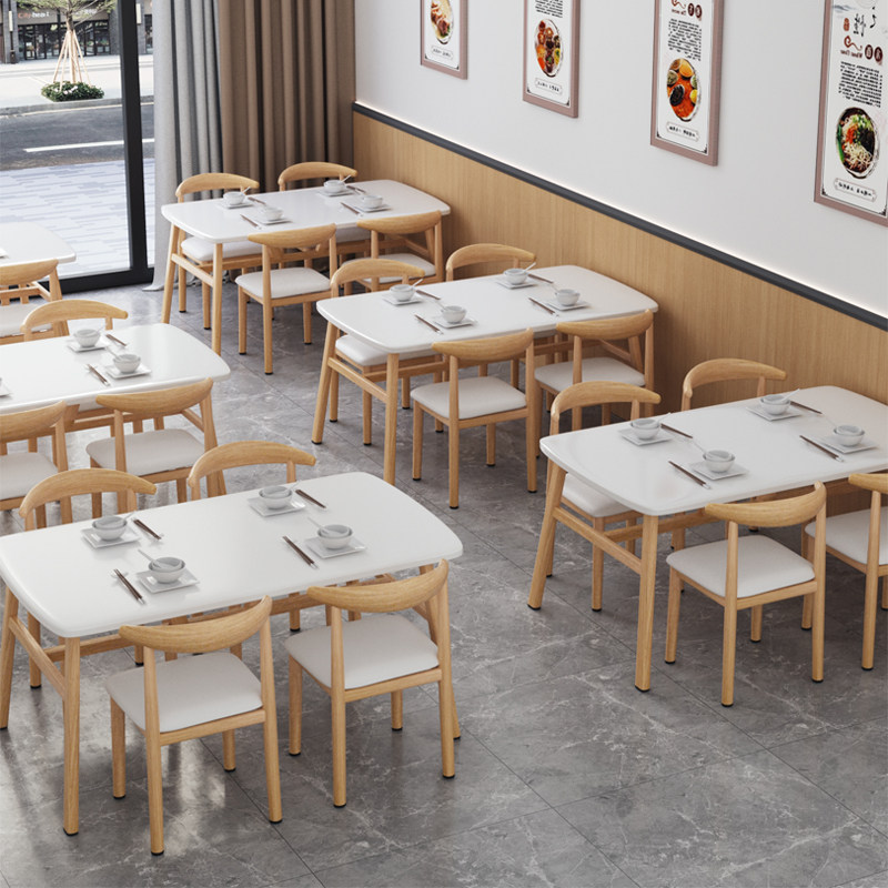 桌子餐饮商用快餐小吃店面餐饮桌椅出租房小户型饭桌家用吃饭桌子