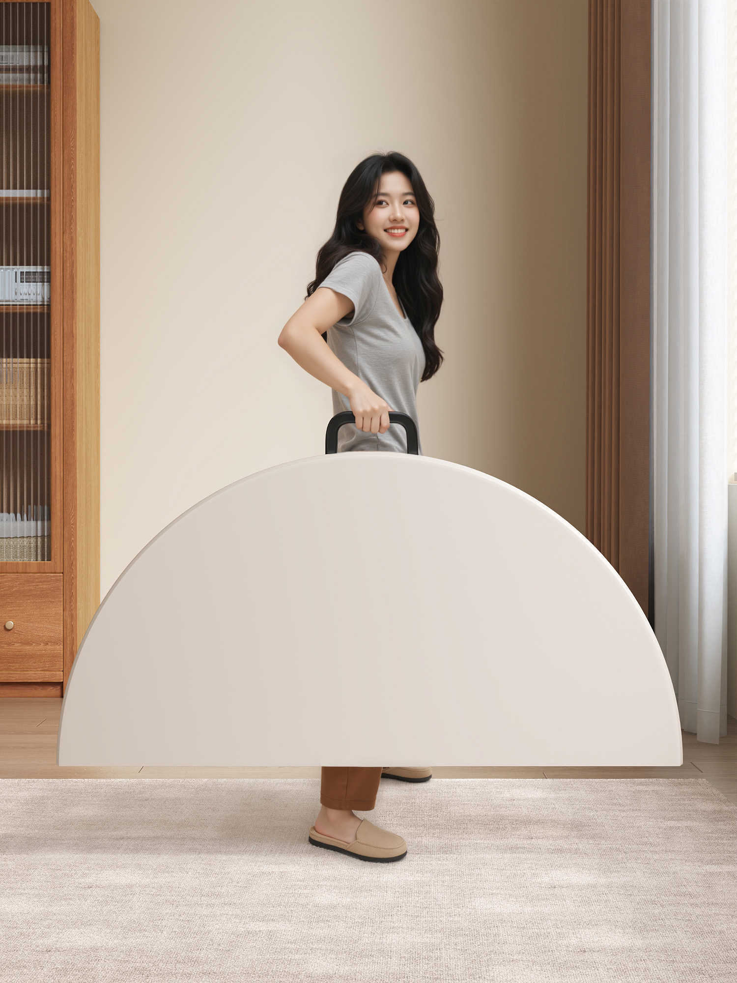 塑料桌子可折叠圆桌家用15人圆形餐桌餐饮商用夜市摆摊大排档饭桌