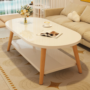茶几小户型桌子出租屋用极简客厅家用现代简约卧室阳台茶桌实木腿